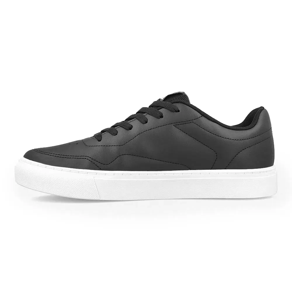 Detalhe do tênis casual masculino West Coast preto mostrando acabamento e conforto